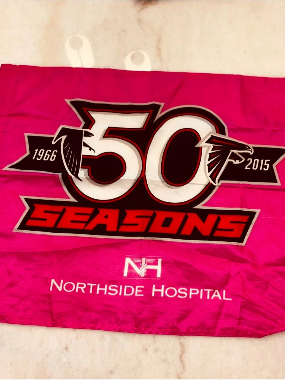 Atlanta Falcons Crucial Catch Rally Towel 50th Anniversary Northside Hospit #B44